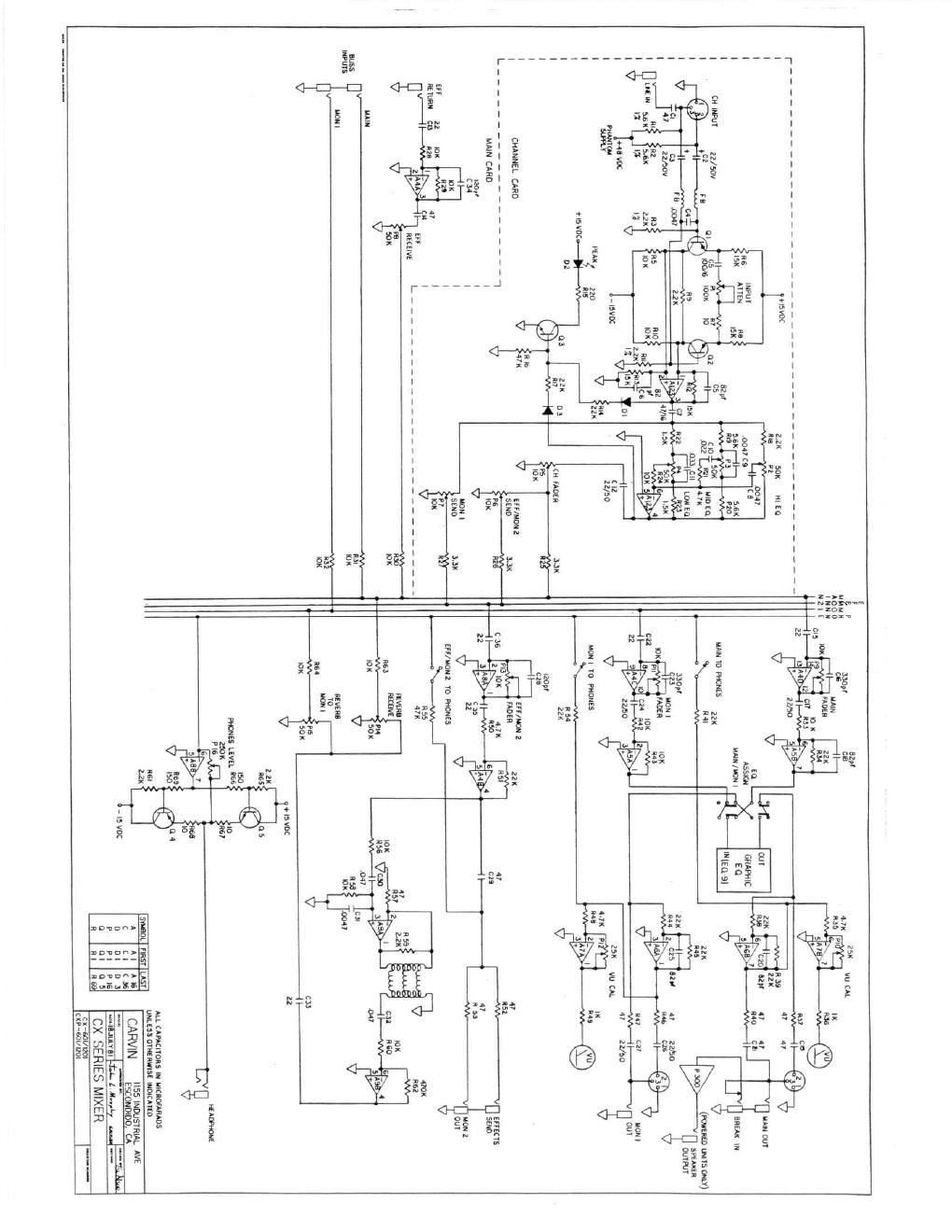 carvin cx series mixer schematic