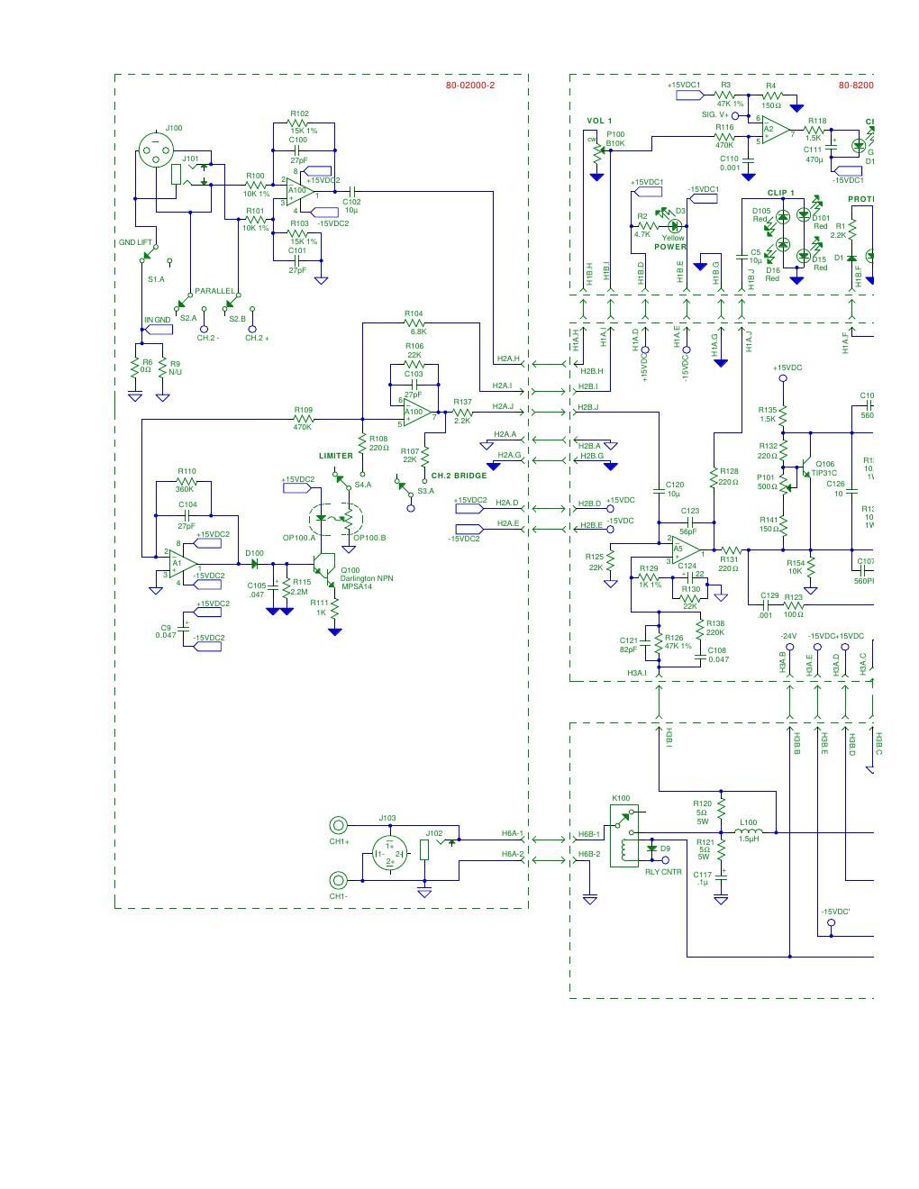 carvin dcm 1500 2000 power amp rev j schematic
