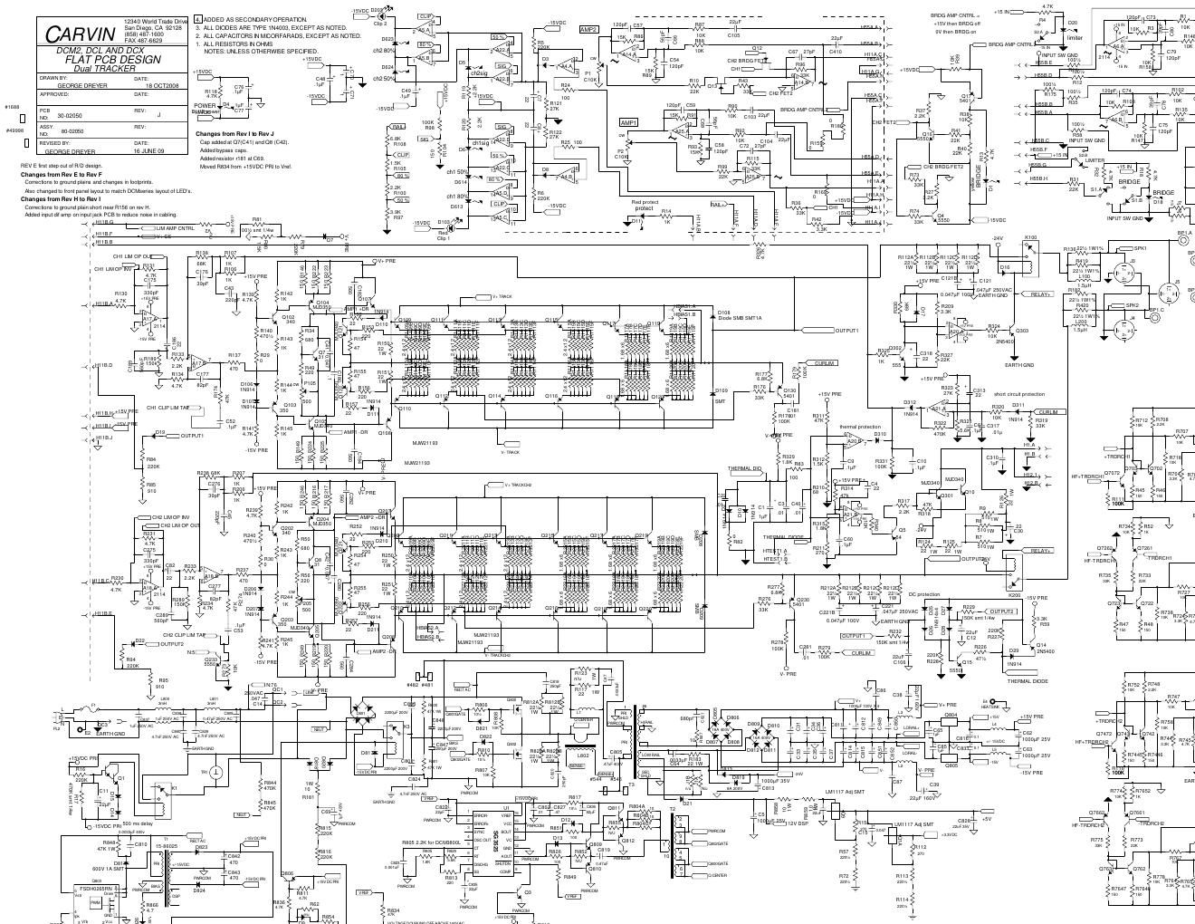 carvin dcm 1540 2000 3000 3800 power amp rev j schematic