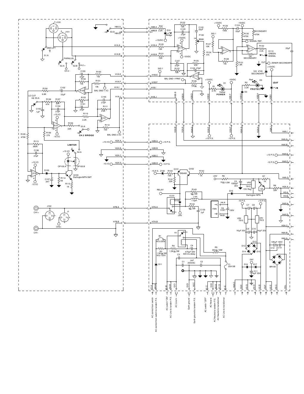 carvin dcm 4000 2000 power amp rev c schematic