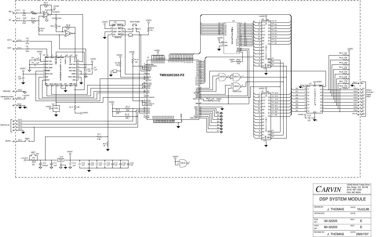 carvin dsp system module schematic