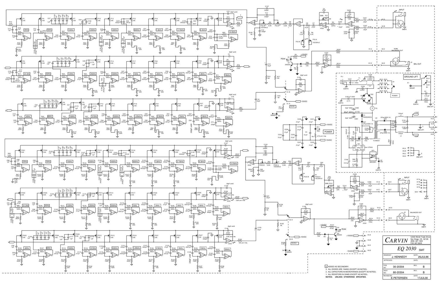 carvin eq 2030 schematic