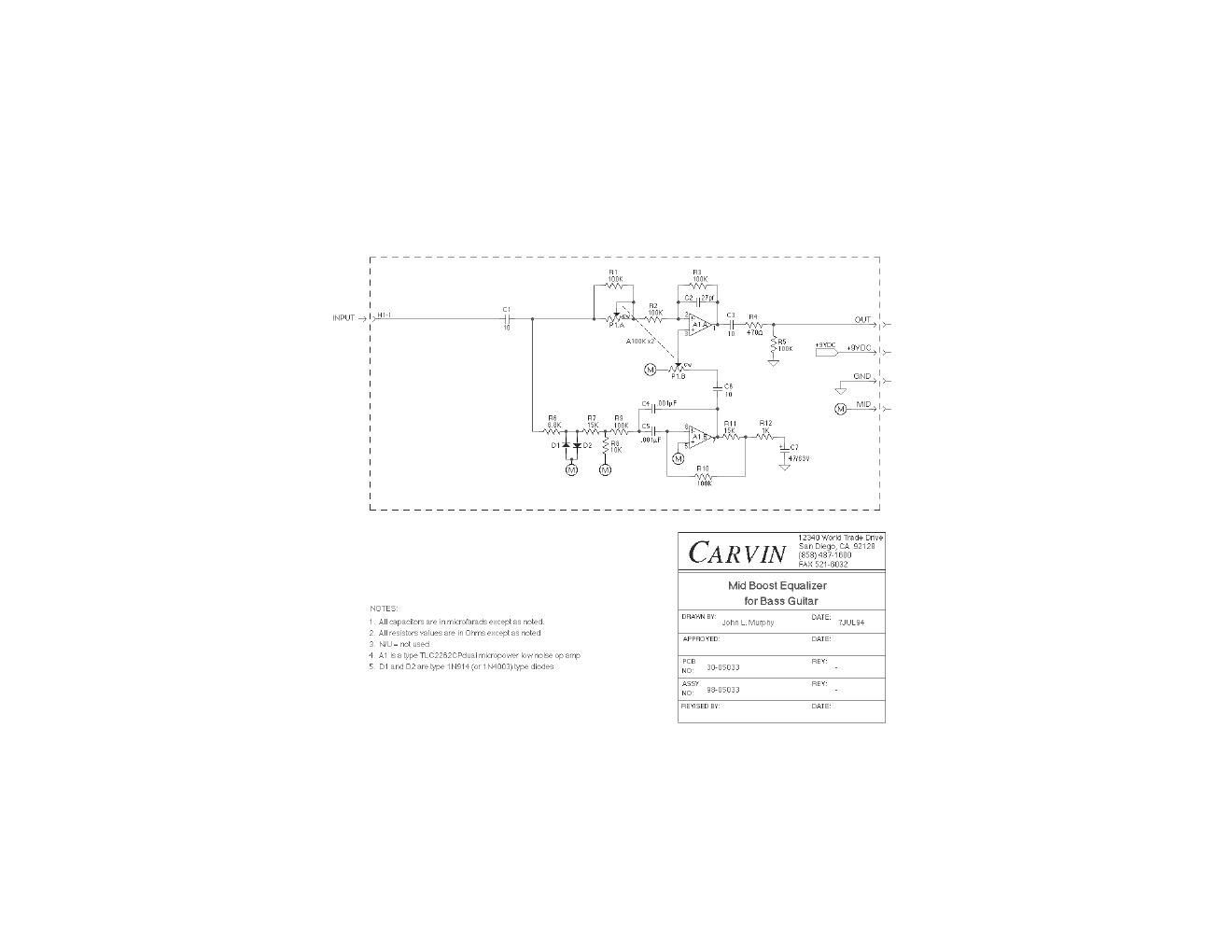 carvin mid boost equalizer schematic
