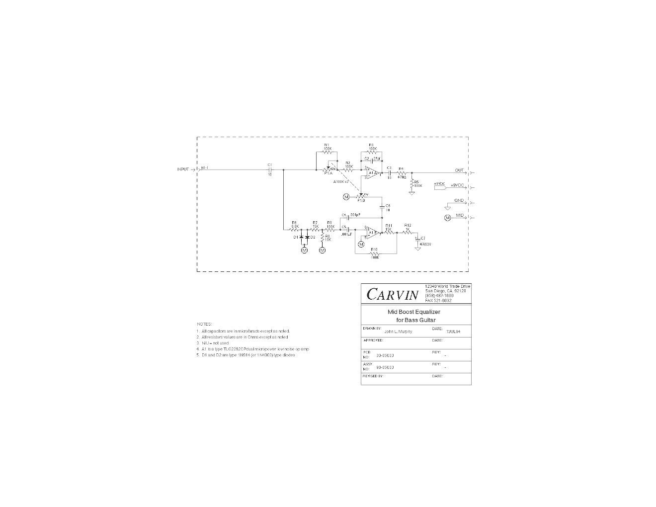 carvin midrange bass module schematic