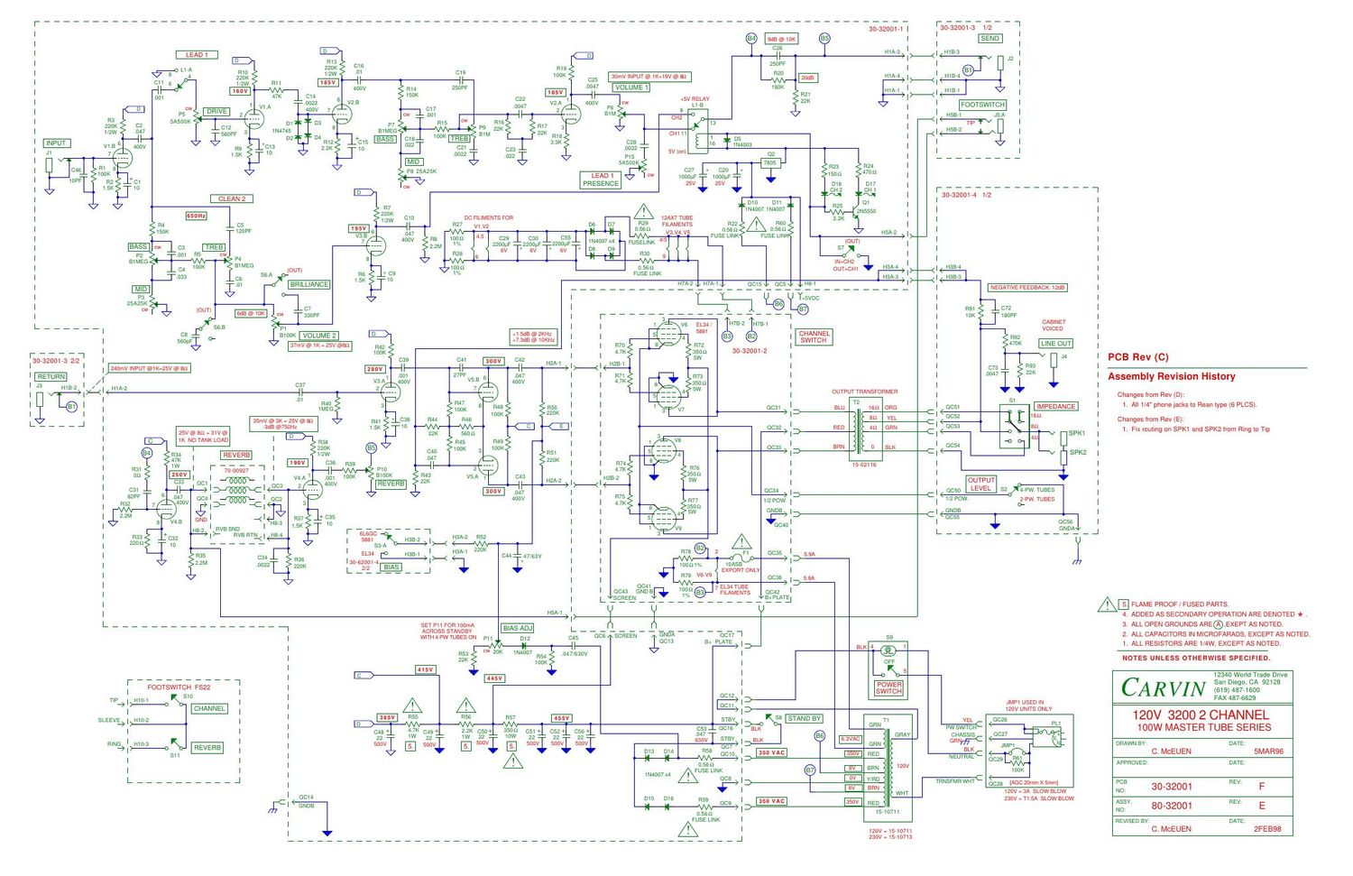 carvin mts 3200 schematic