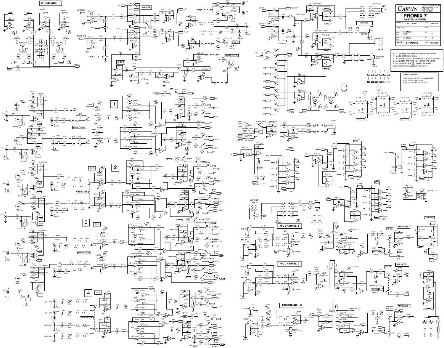 carvin promix 7 system master schematics