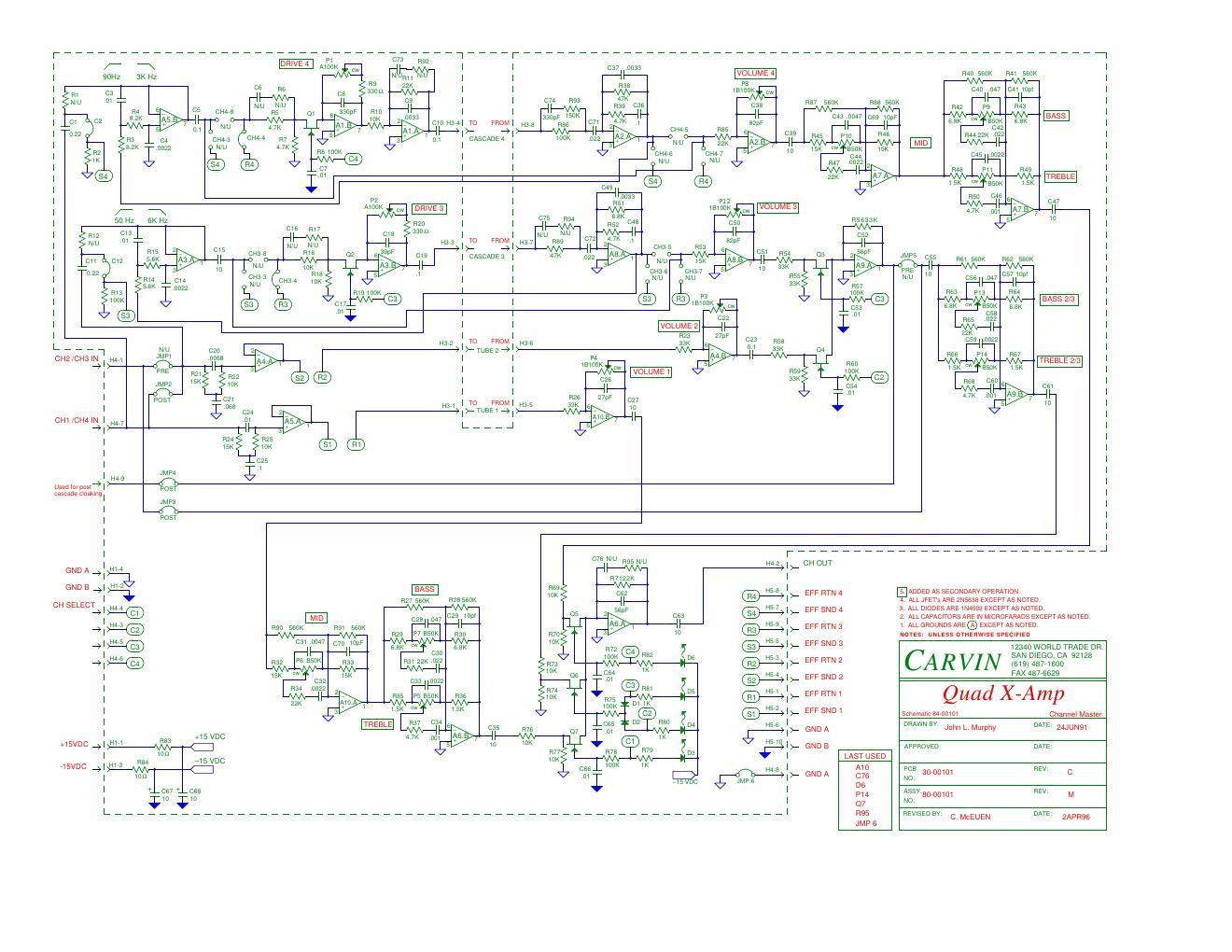 carvin quad x amp channel master schematic