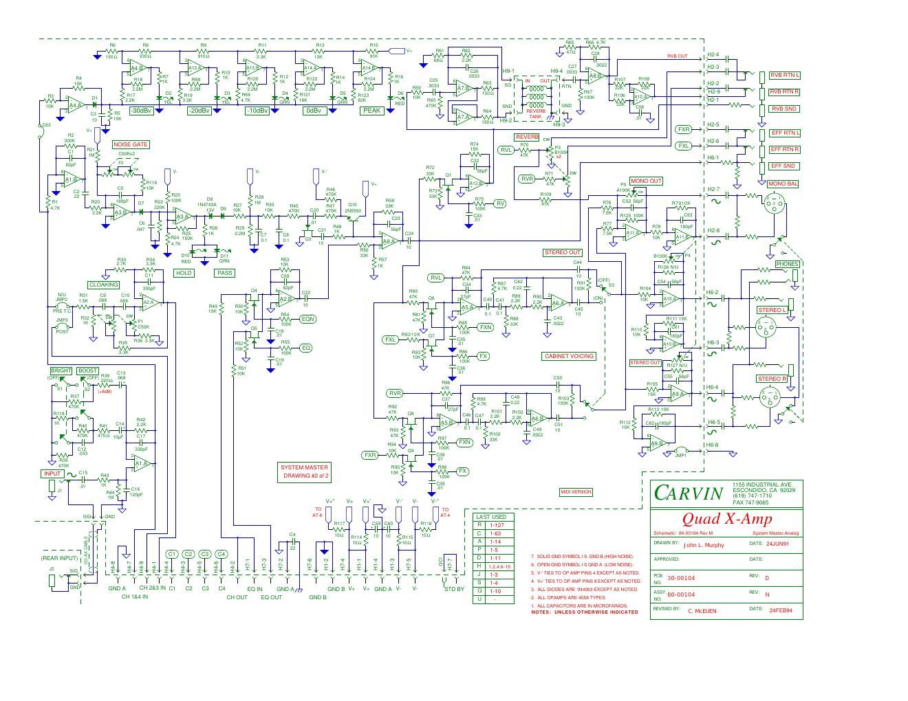 carvin quad x amp master schematic