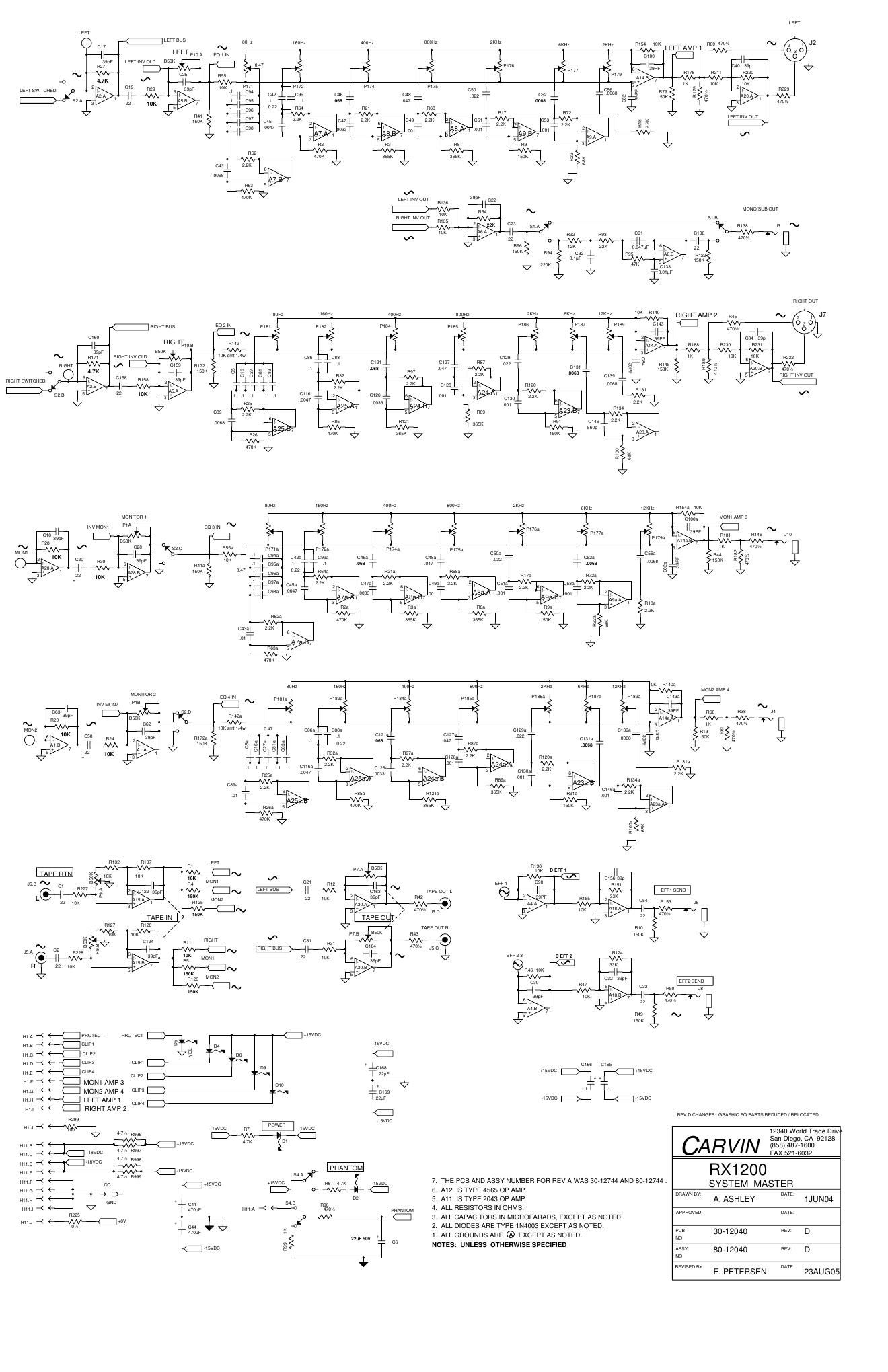 carvin rx1200 mixer schematics