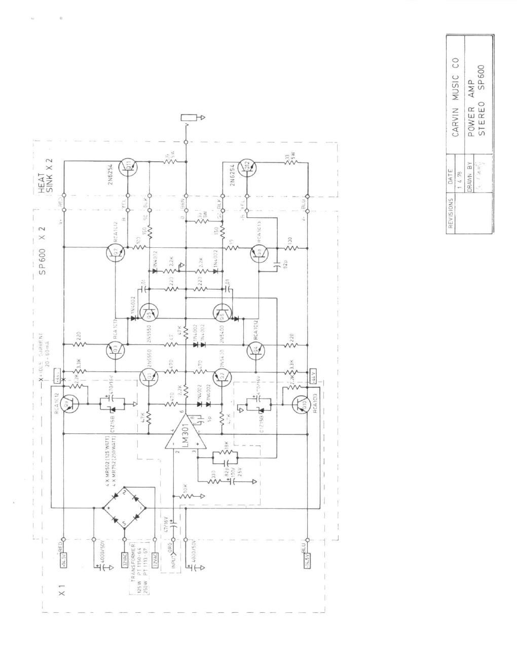 carvin sp600 power amp schematic