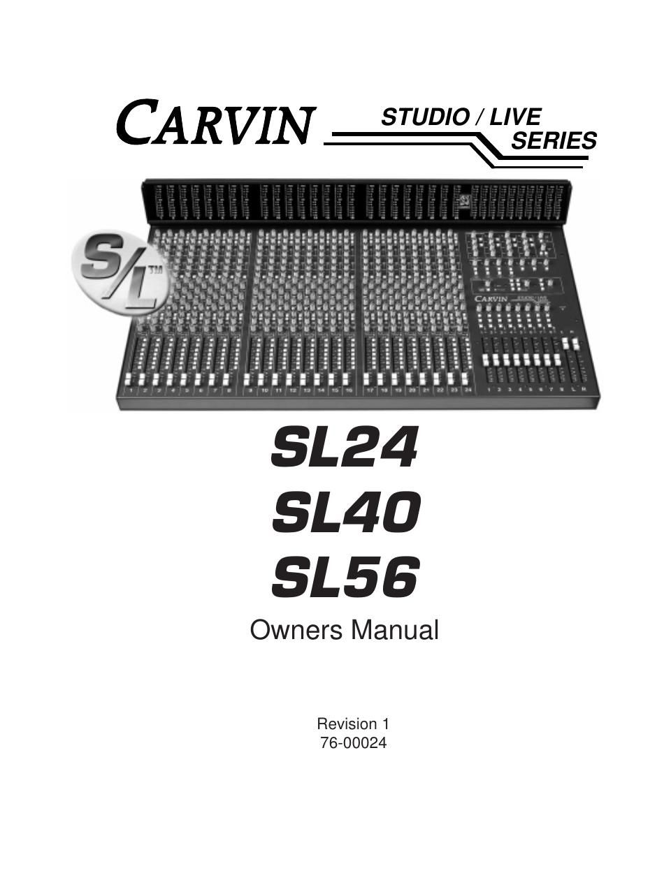 carvin studio live manual schematics
