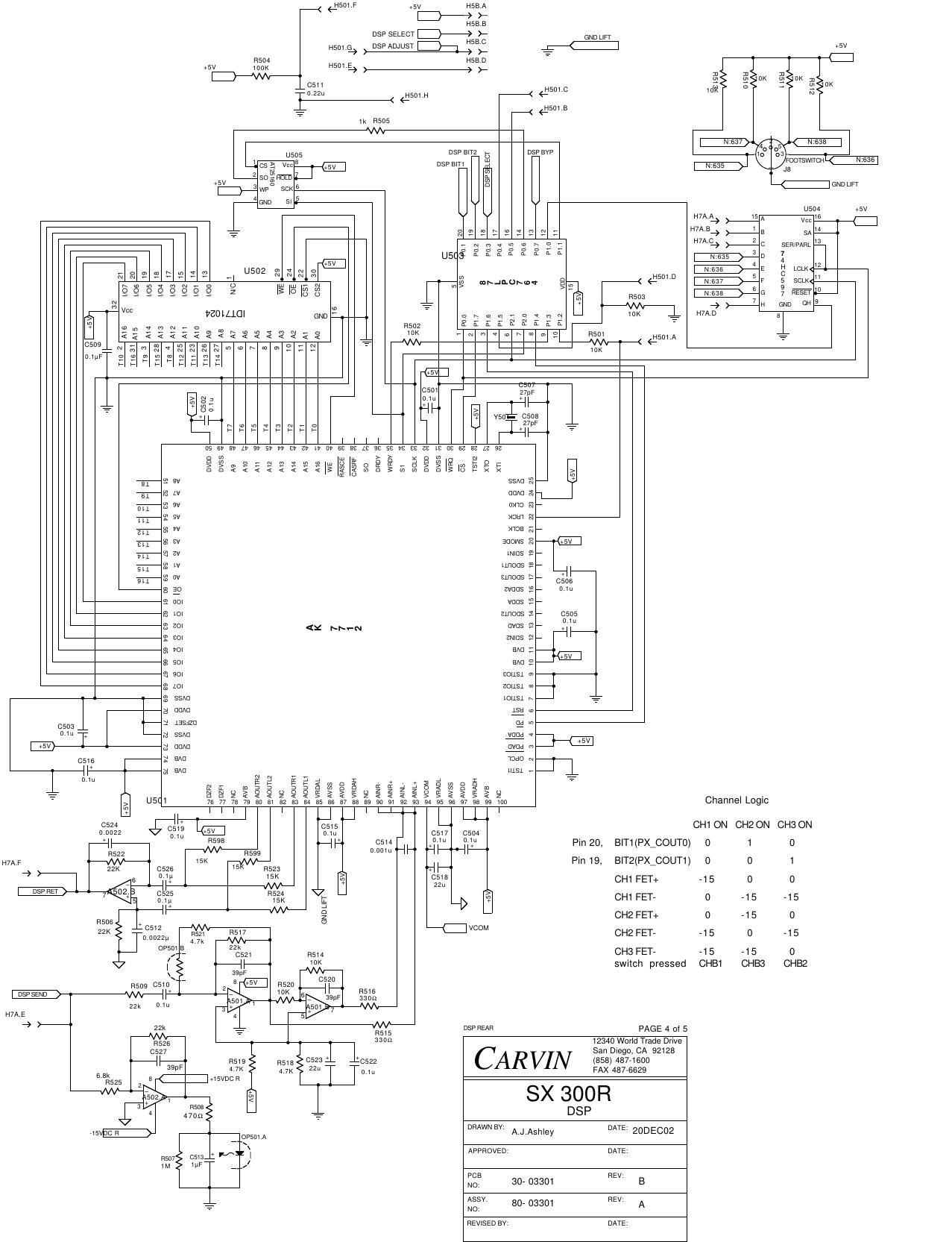 carvin sx 300r dsp schematic