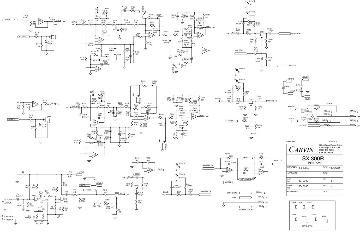 carvin sx 300r preamp schematic