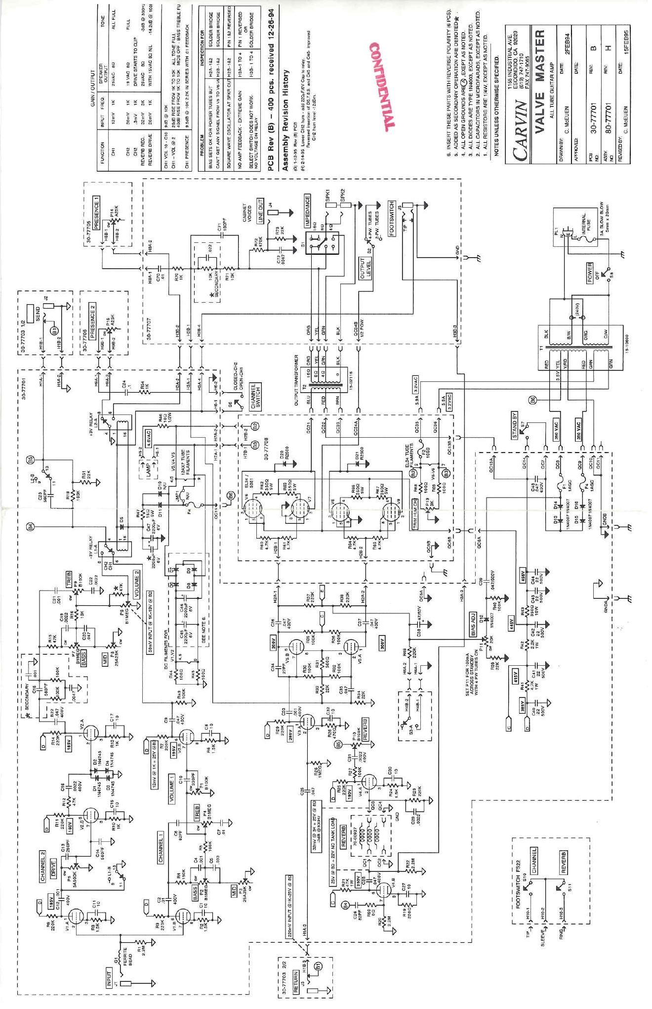 carvin valve master rev b schematic