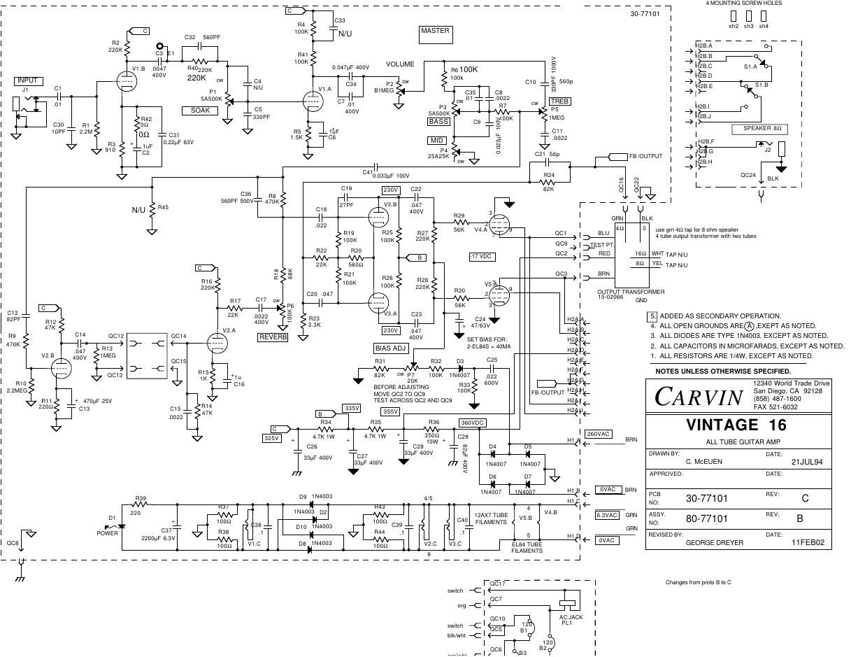 carvin vintage 16 schematic