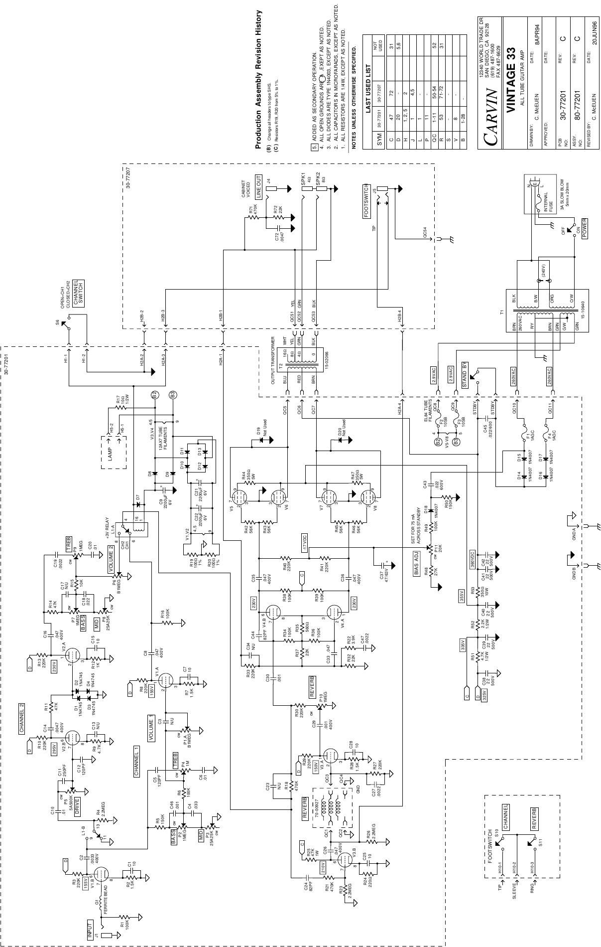 carvin vintage 33 schematic