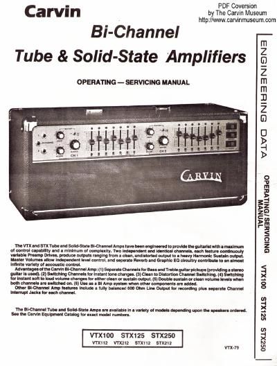 carvin vtx 100 stx 125 250 bi channel manual