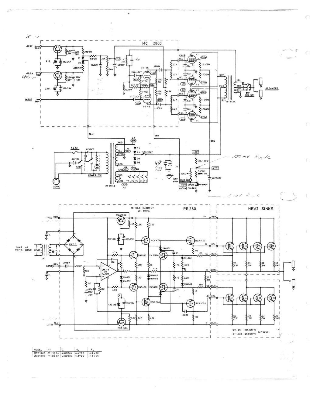 carvin vtx 100 stx 125 250 bi channel schematics