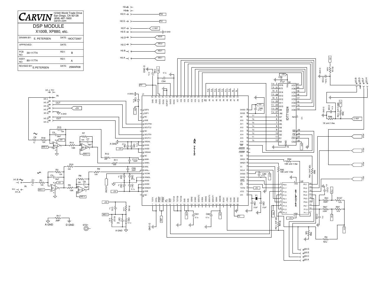 carvin xp series dsp schematic