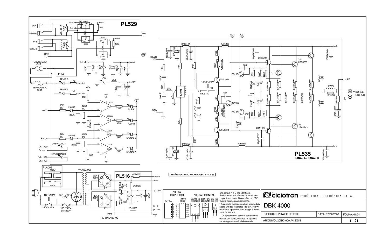 ciclotron dbk 4000 schematic