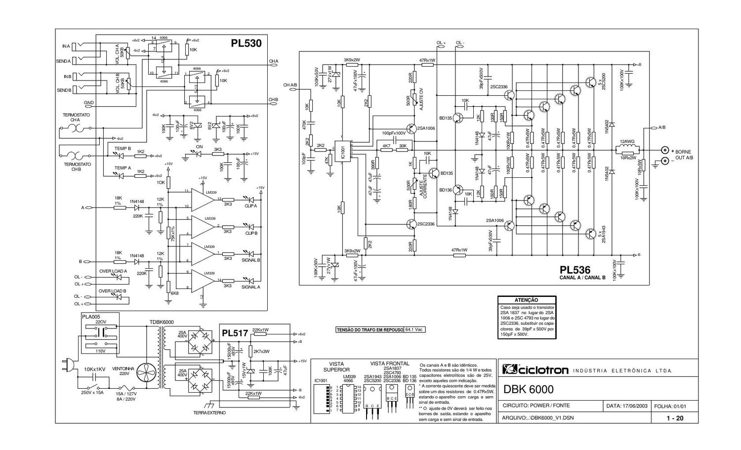 ciclotron dbk 6000 schematic