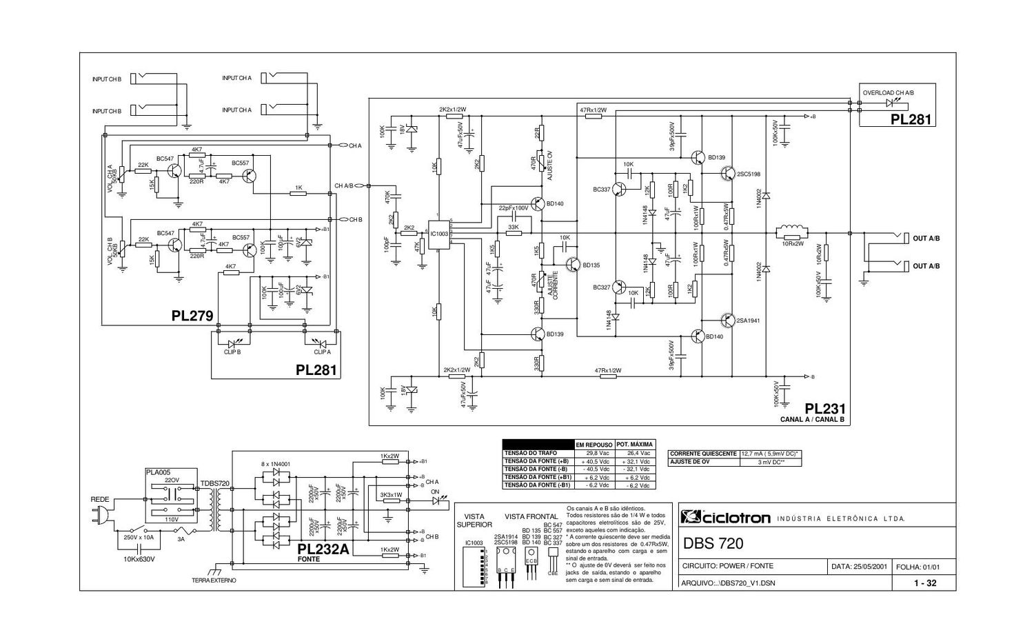 ciclotron dbs 720 schematic