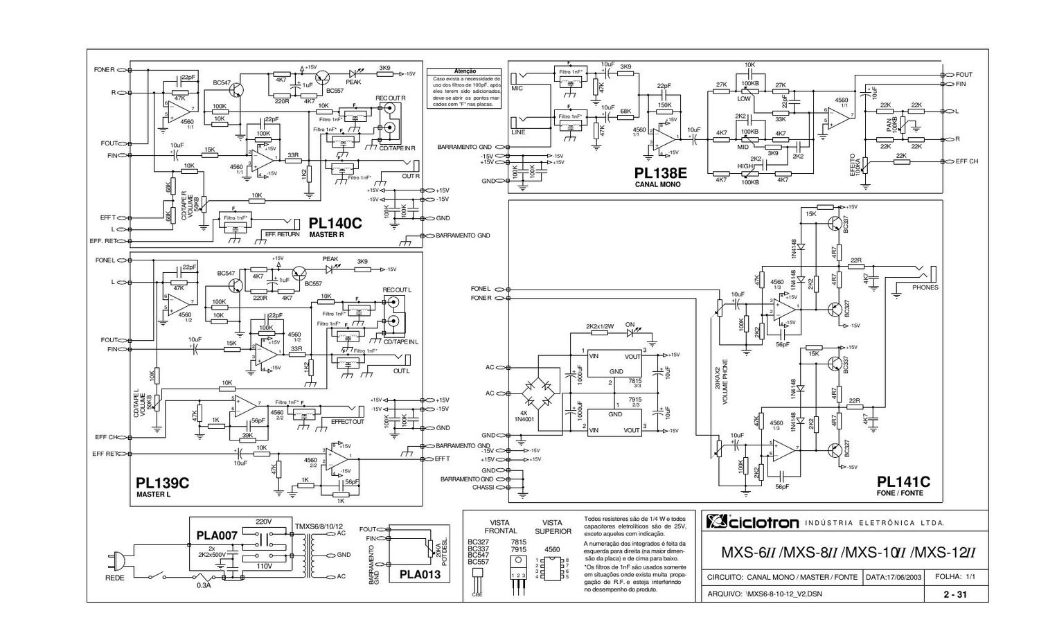 ciclotron mxs 6 8 10 12 ii