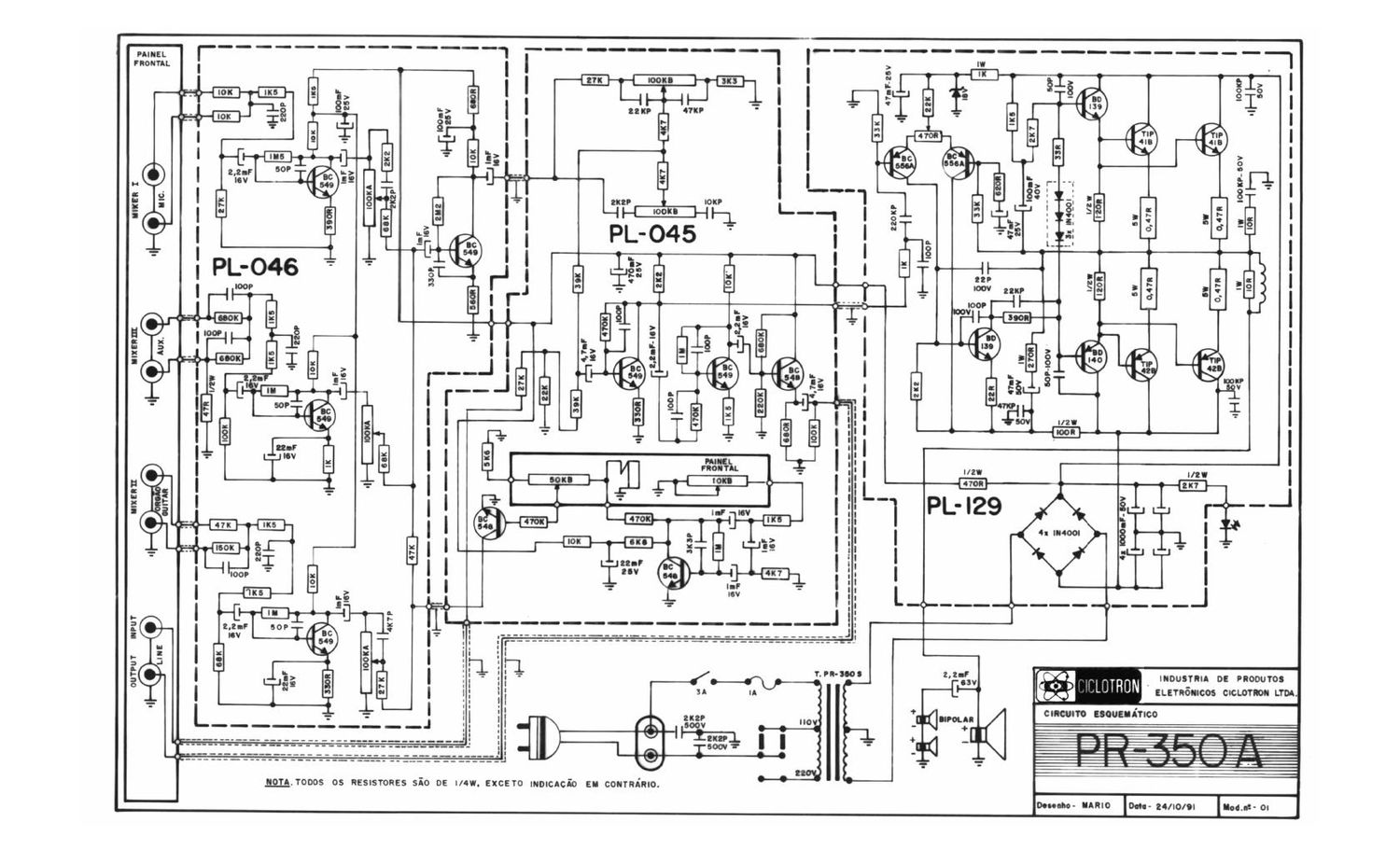 ciclotron pr 350 a