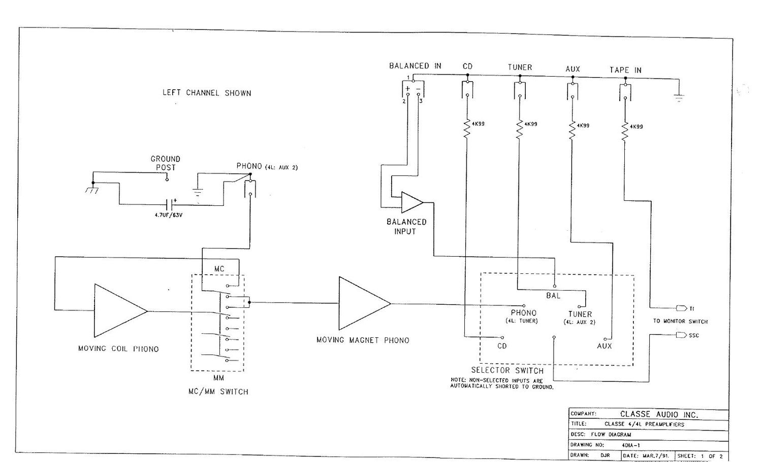 classe audio 4 schematic