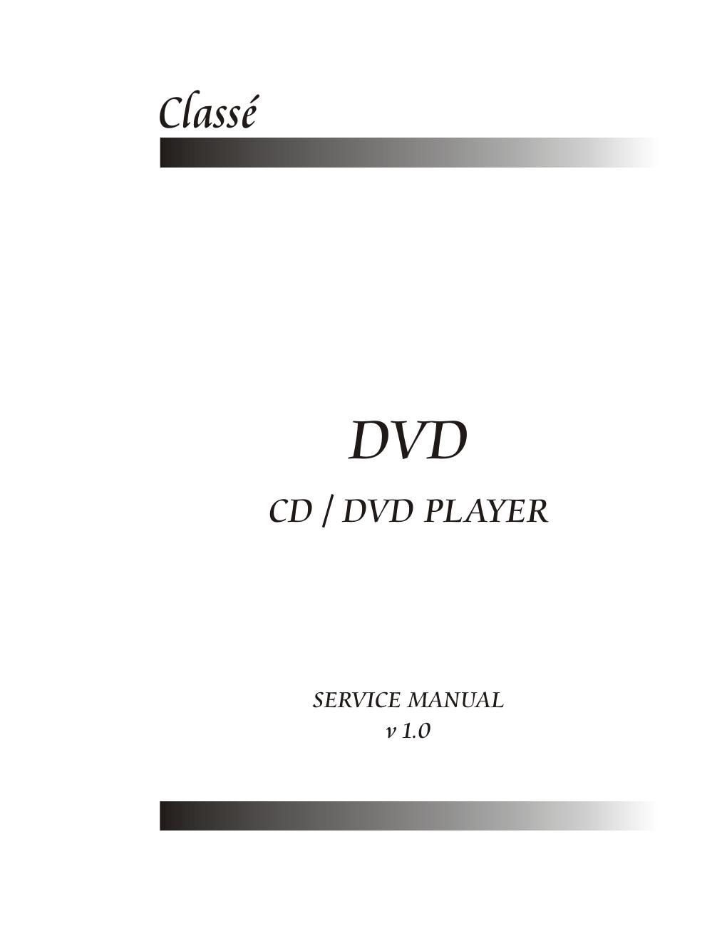classe audio cddvd 1 service manual