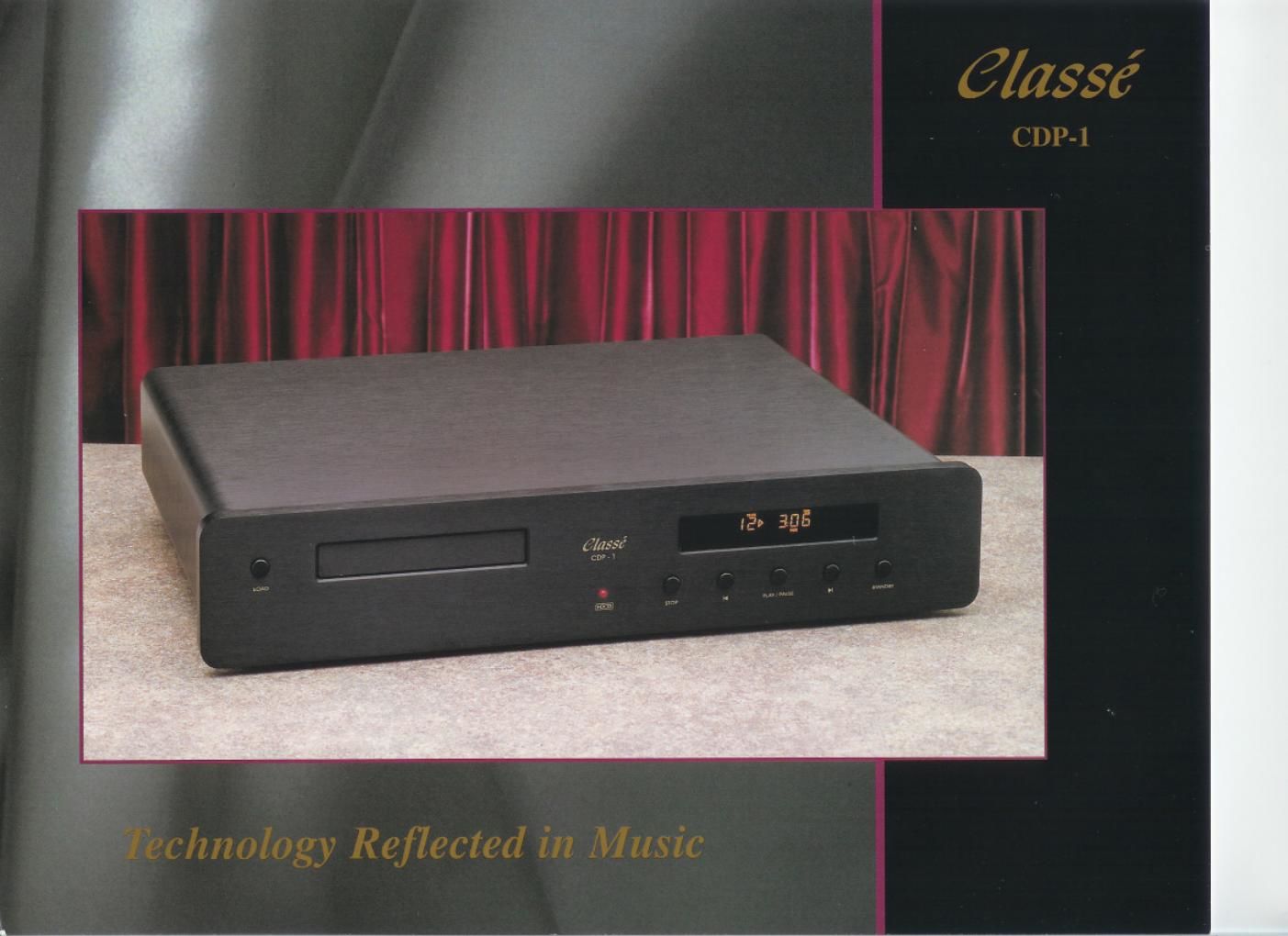 classe audio cdp 1 brochure