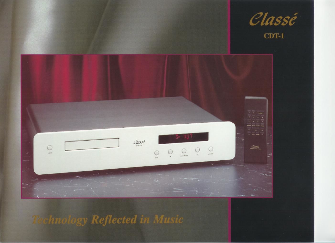 classe audio cdt 1 brochure