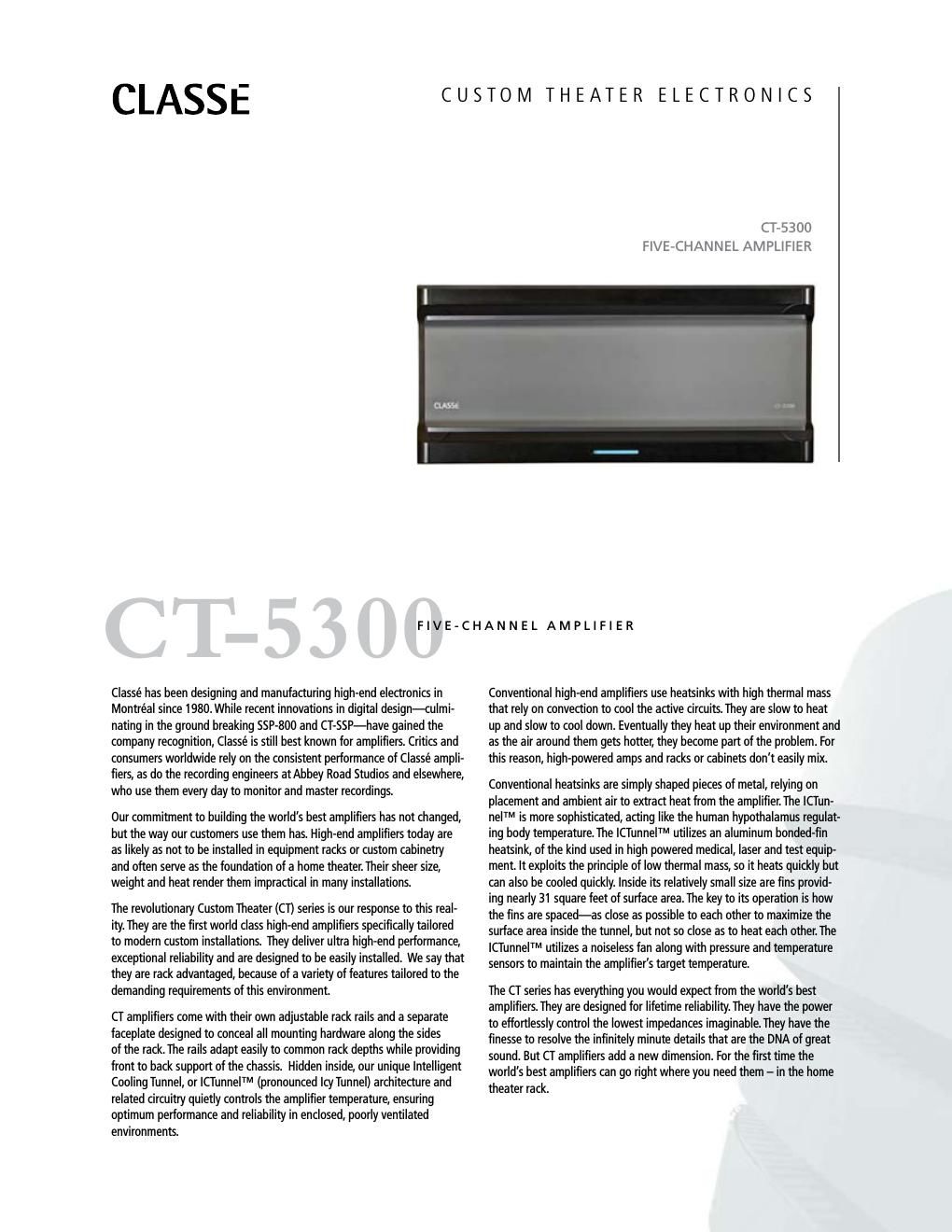 classe audio ct 5300 brochure