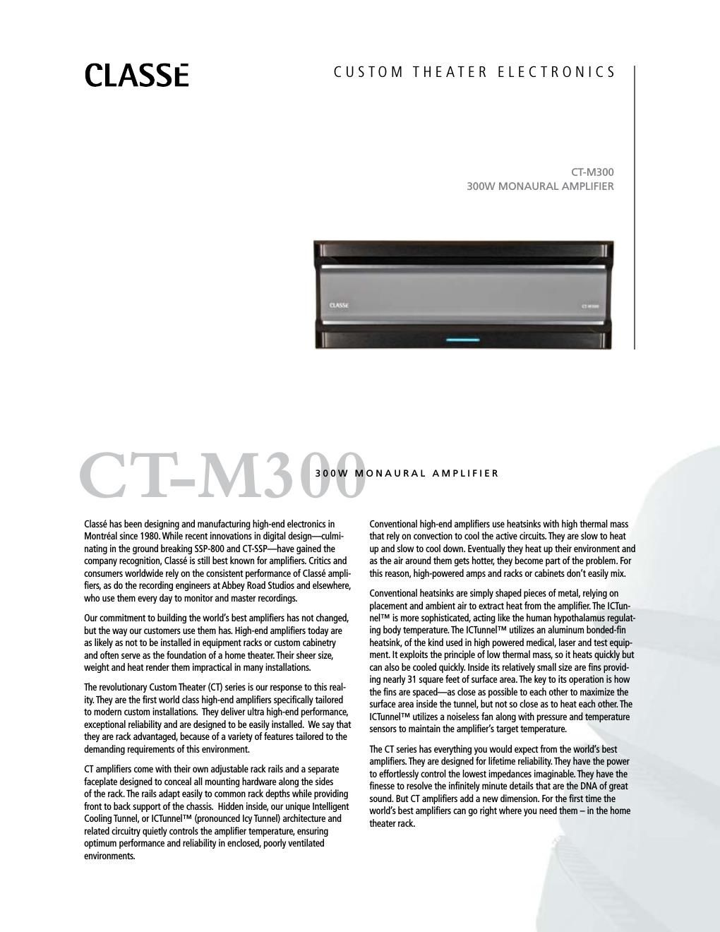 classe audio ctm 300 brochure