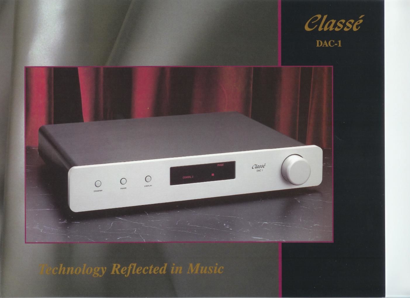 classe audio dac 1 brochure
