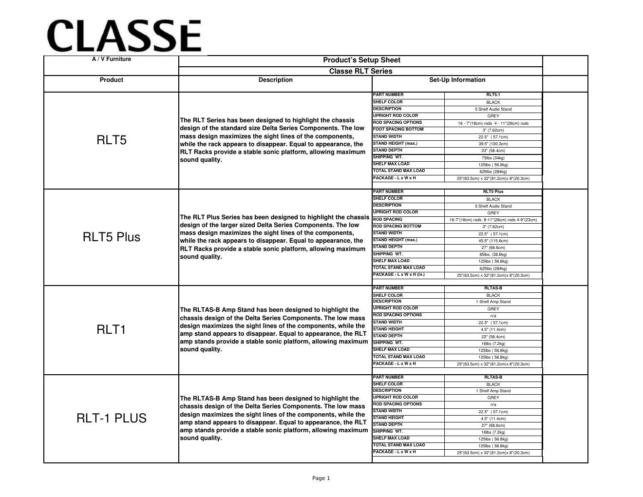 classe audio delta rack brochure