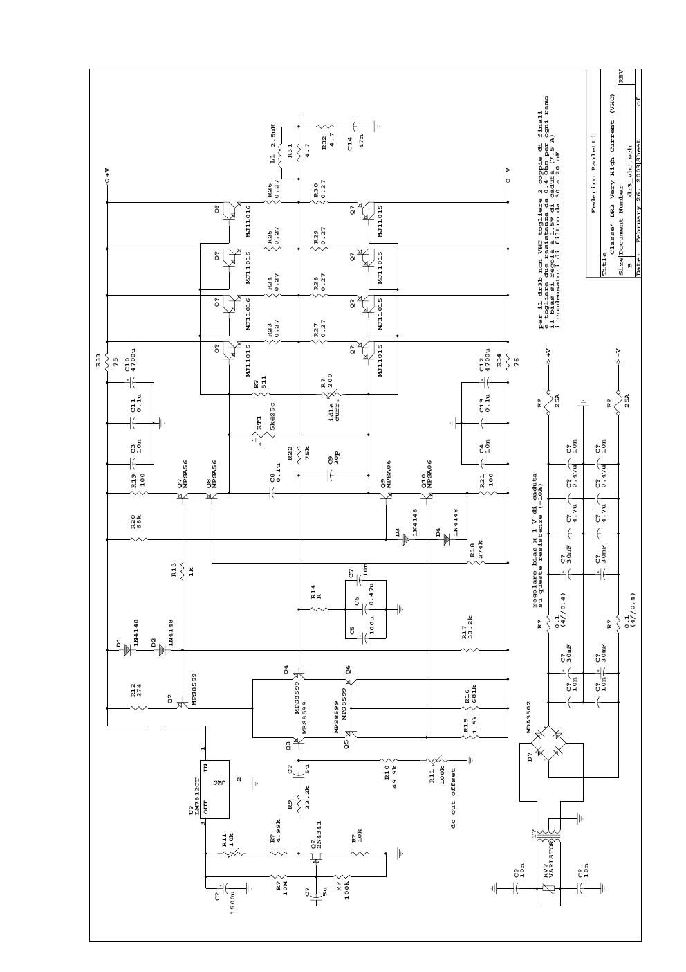 classe audio dr 3 schematic