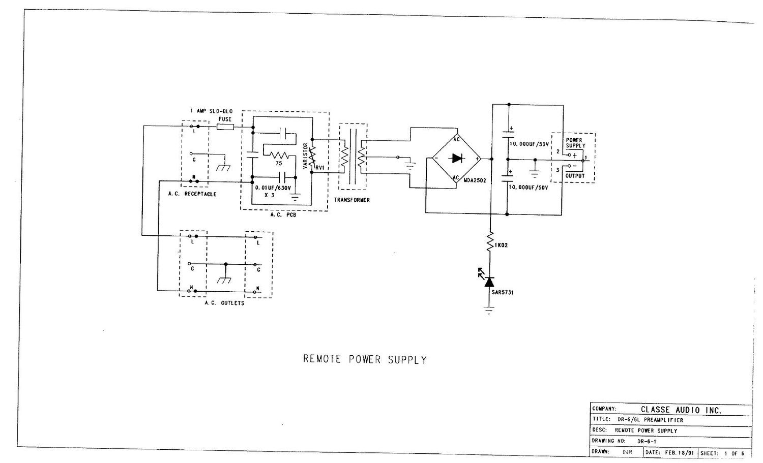 classe audio dr 6 l schematic