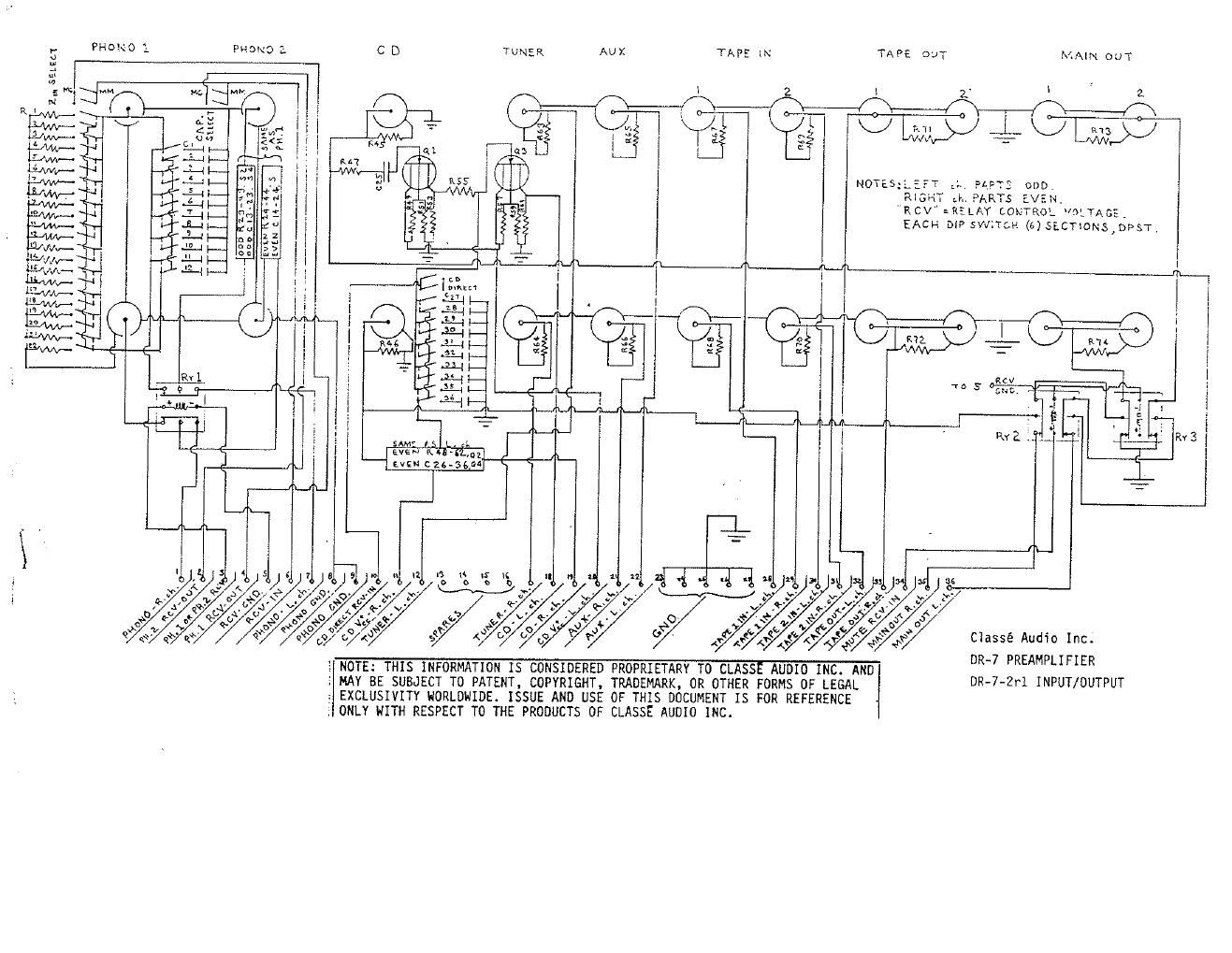 classe audio dr 7 schematic