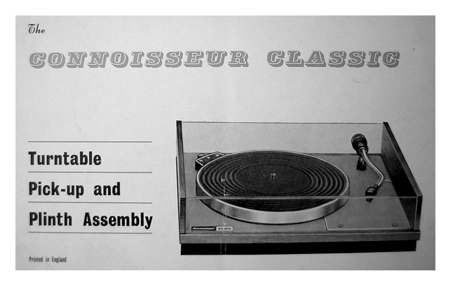 Connoisseur Classic Owners Manual