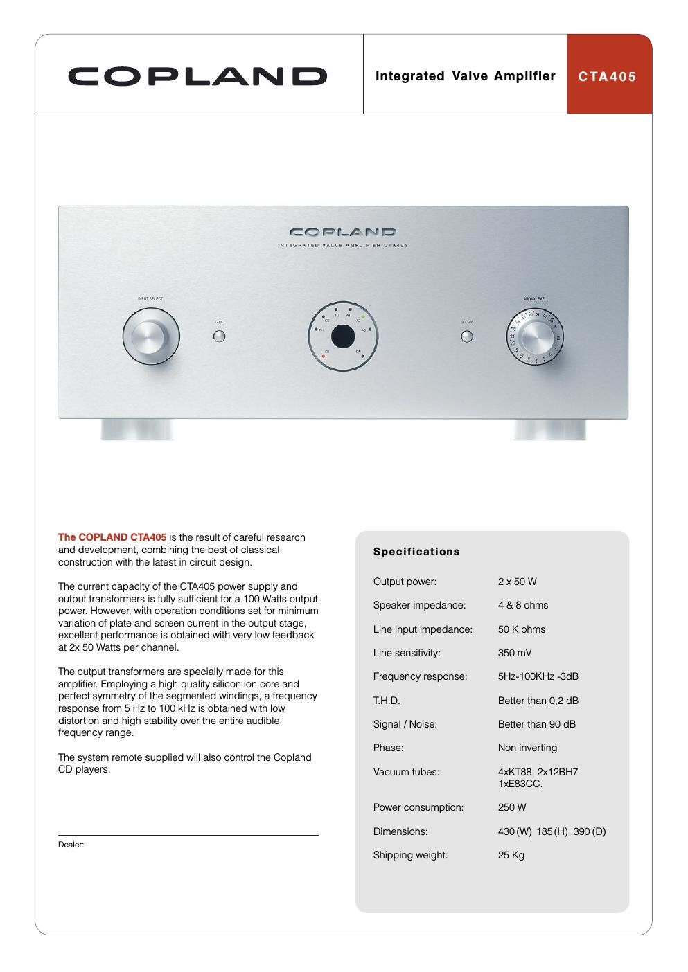 copland cta 405 brochure