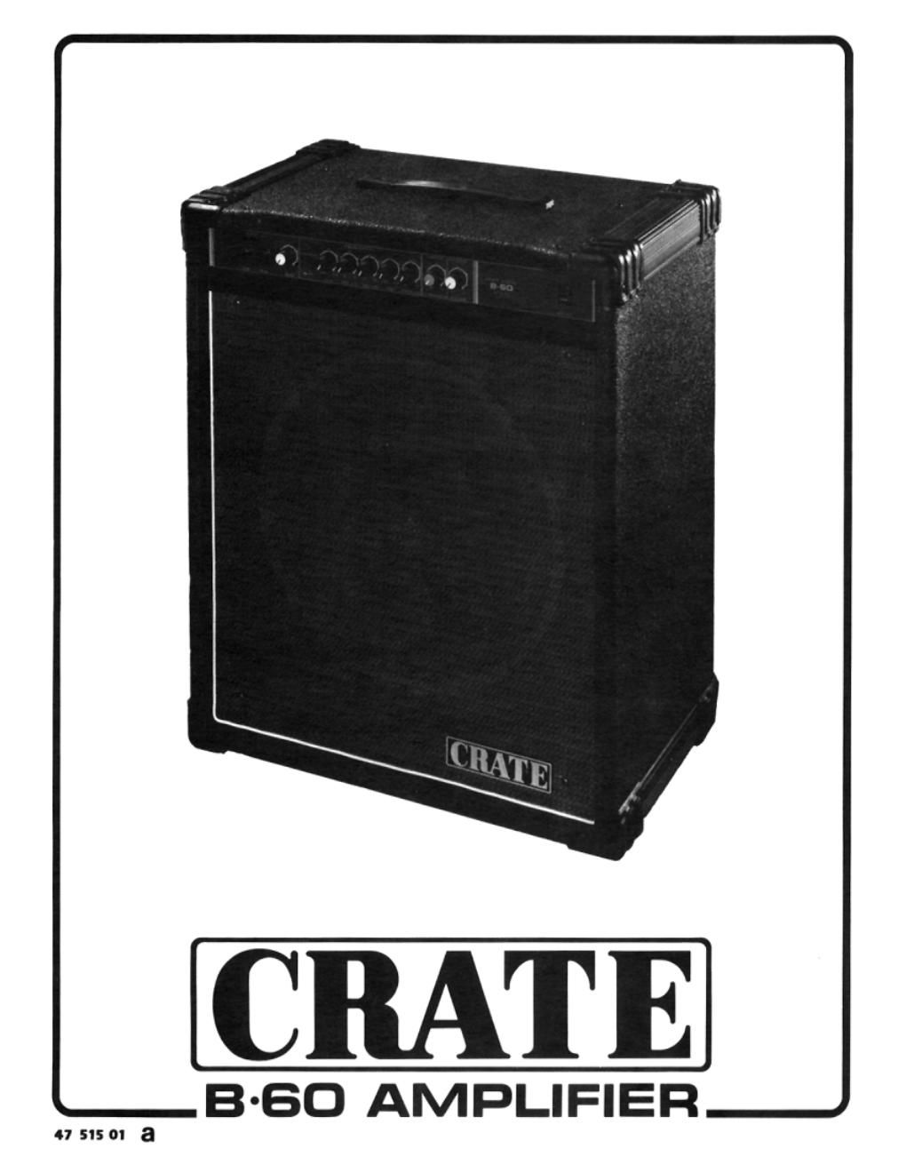 Crate B 60 Manual Schematics
