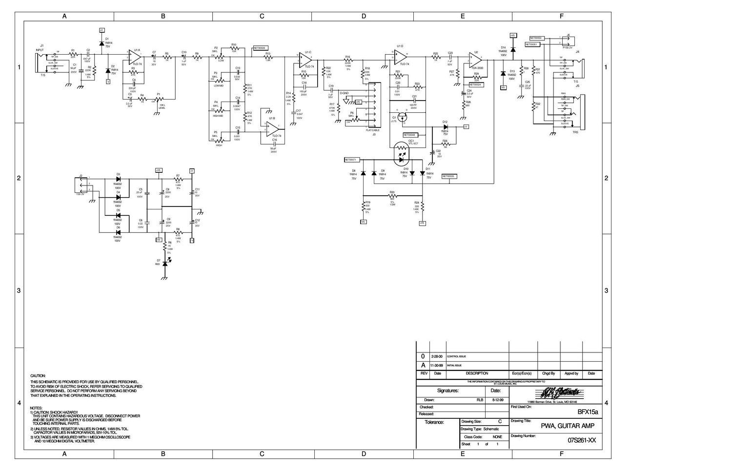 Crate BFX 15a 07S261 Schematic