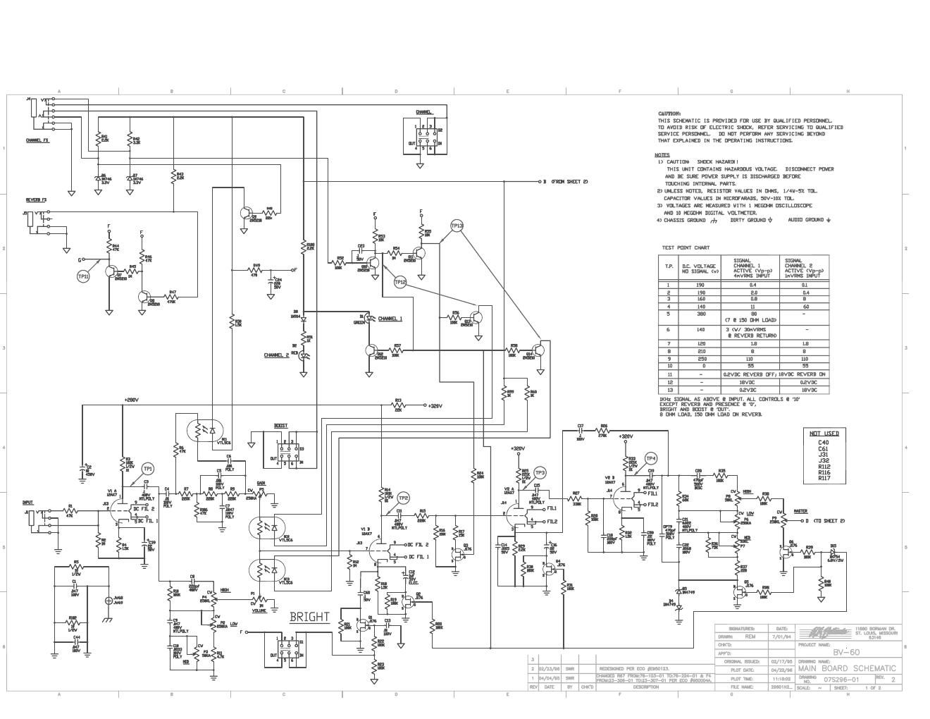 Crate BV 60 07S296 Schematics