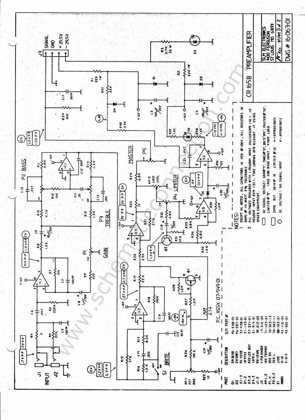 Crate CR 165B Schematics