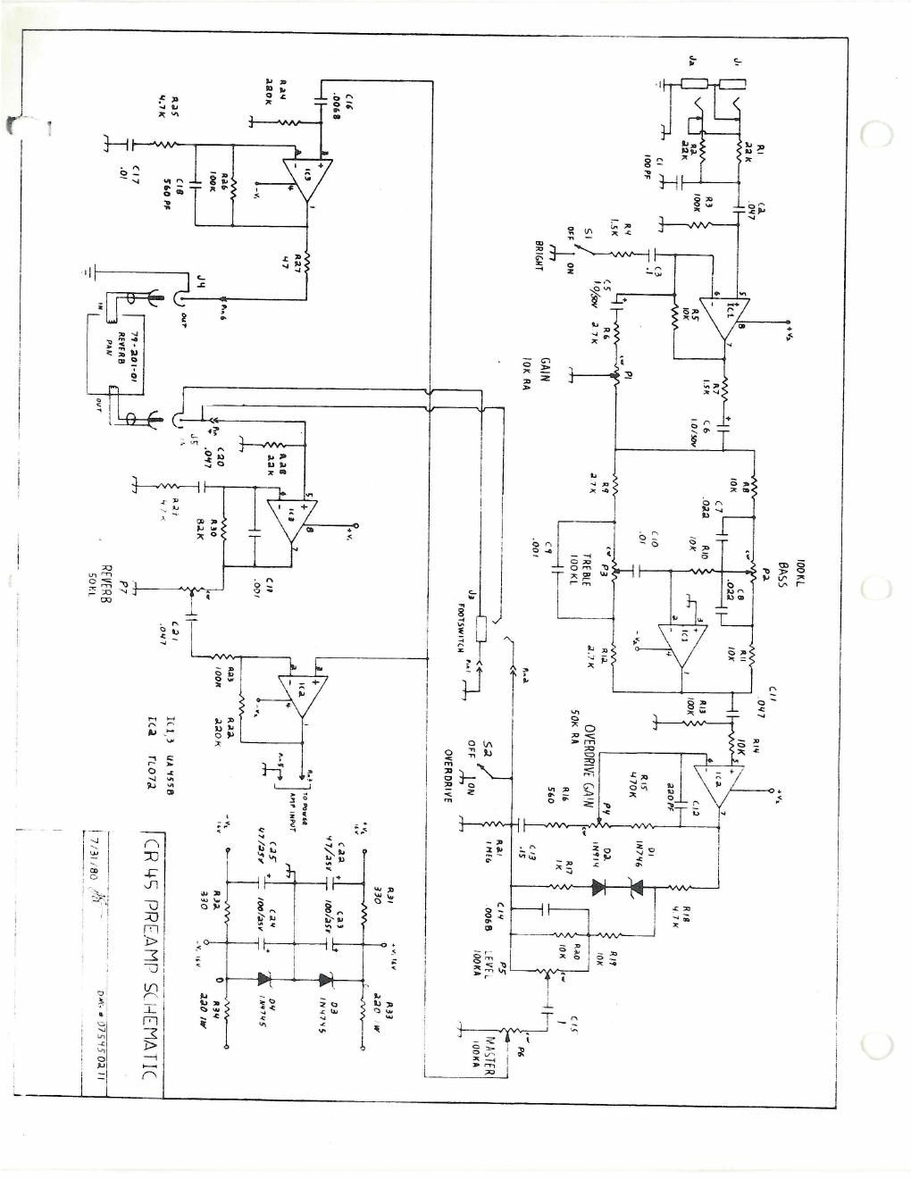 Crate CR 45 Schematics