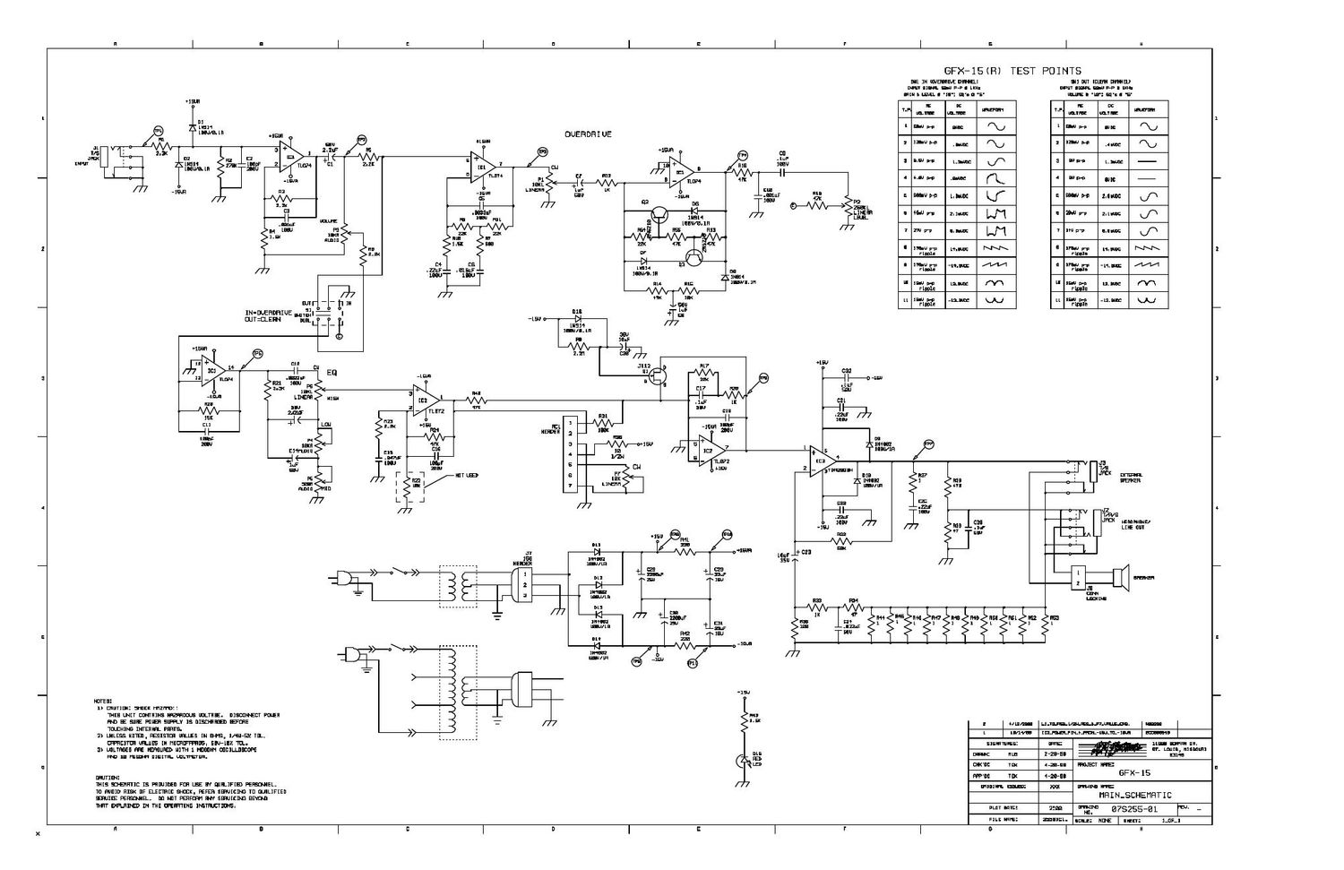 Crate GFX 15 07S255 Schematic