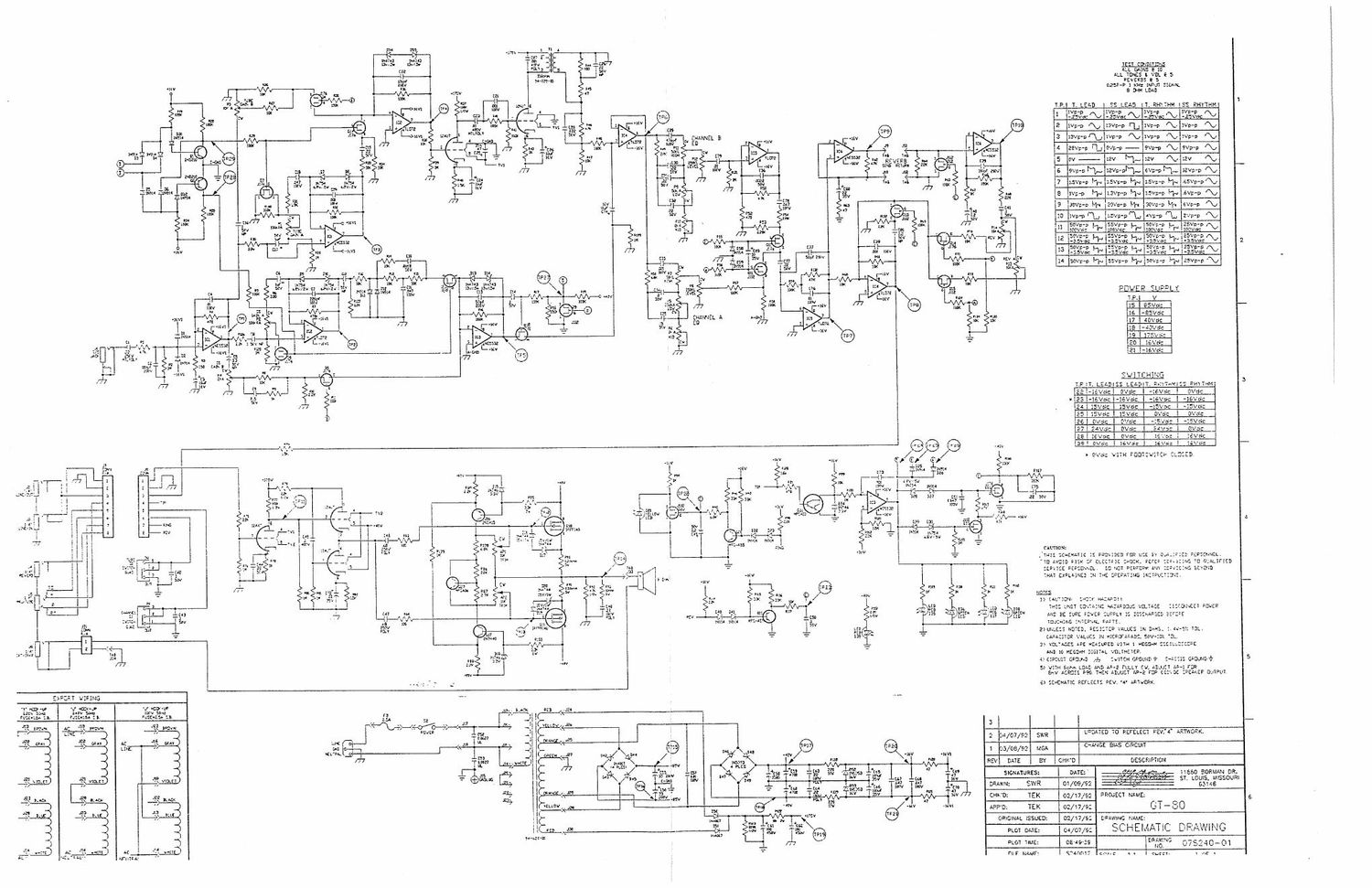 Crate GT 80 07S240 01 Schematic