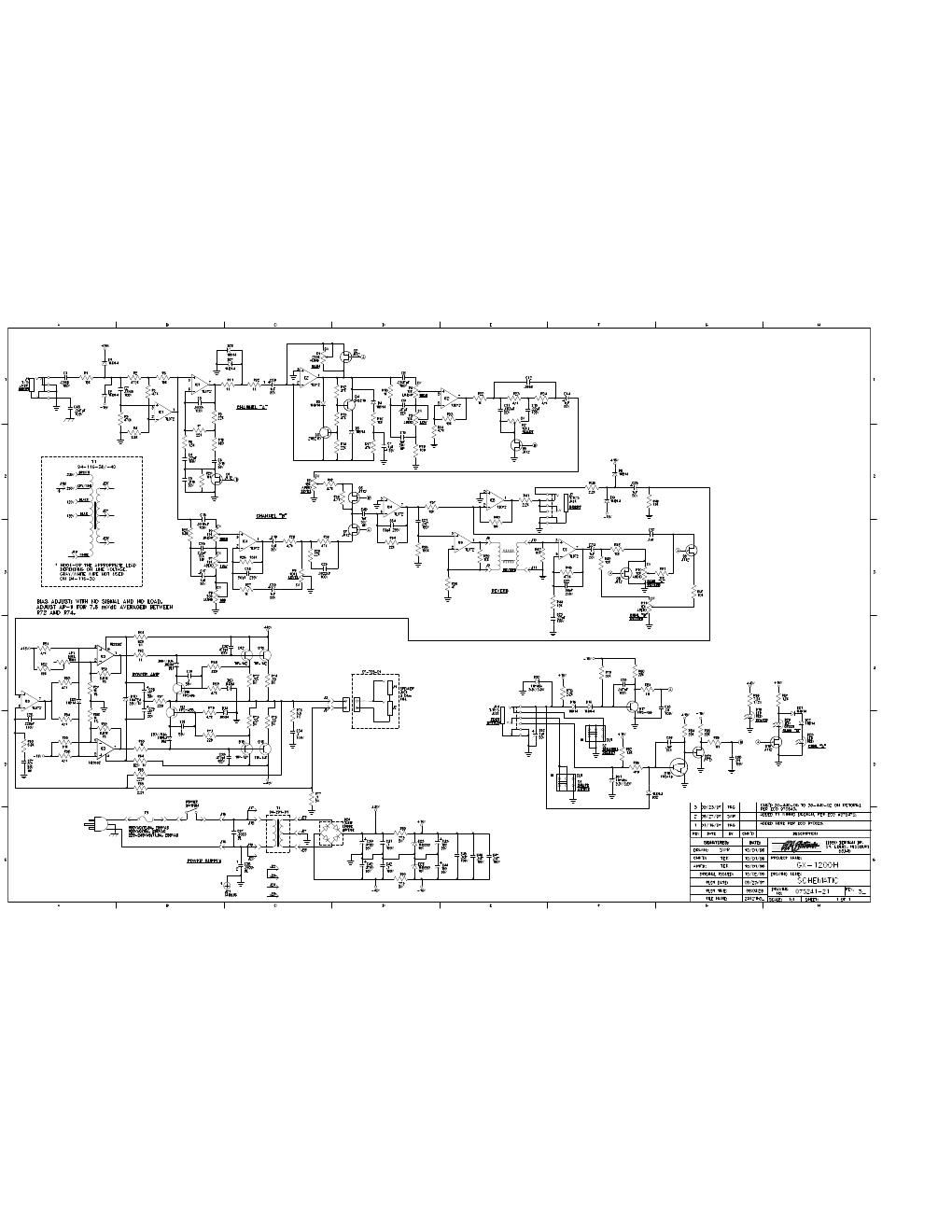 Crate GX 1200H 07S241 Schematic