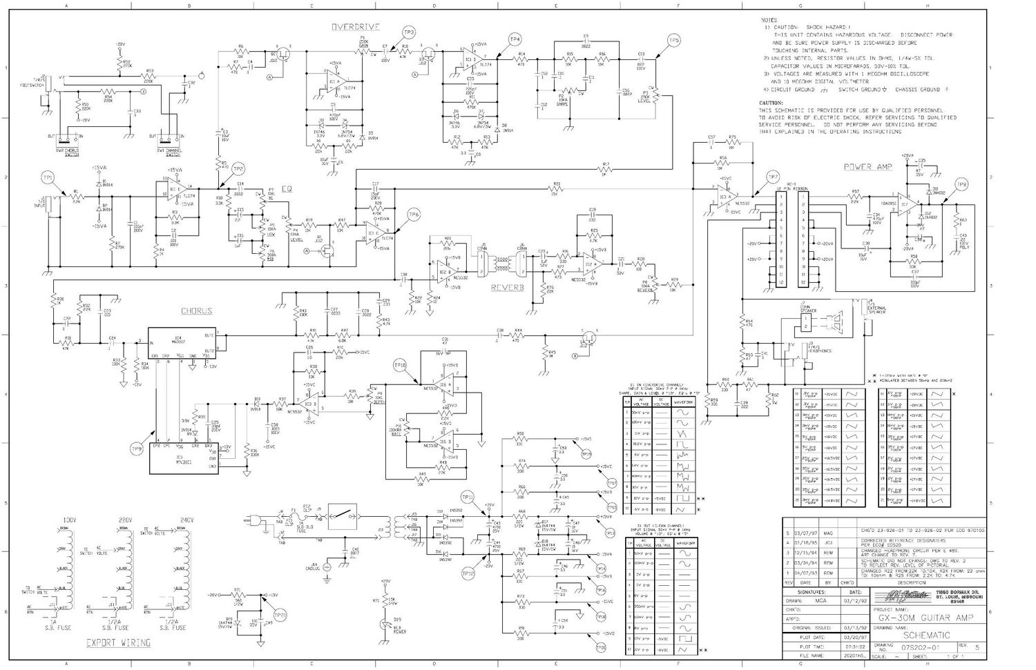 Crate GX 30M 07S202 Schematic